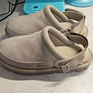 Koolaburra By UGG Beige Suede Slingback Clogs
